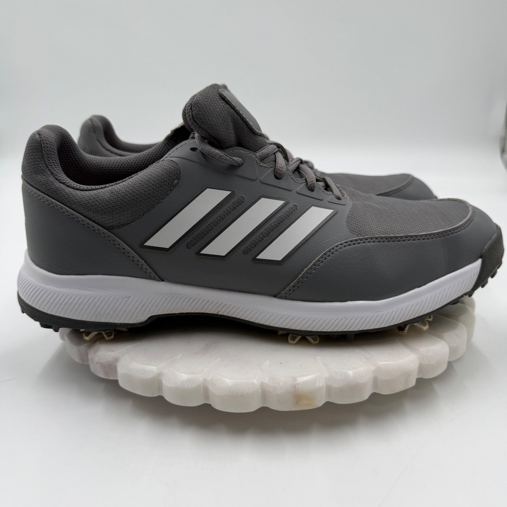 Adidas Tech Response 2.0 Mens Golf Shoes Grey White Spiked GV6889 Size 10.5 - Picture 5 of 11